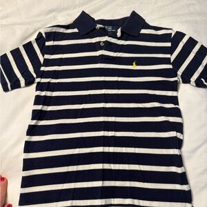 Polo by Ralph Lauren Kids Navy and White Striped Polo size youth medium (10-12)